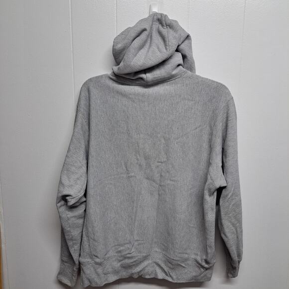 Champion Reverse Weave Hoodie Men’s Size Large Gray Pullover Sweatshirt Logo - Picture 5 of 9